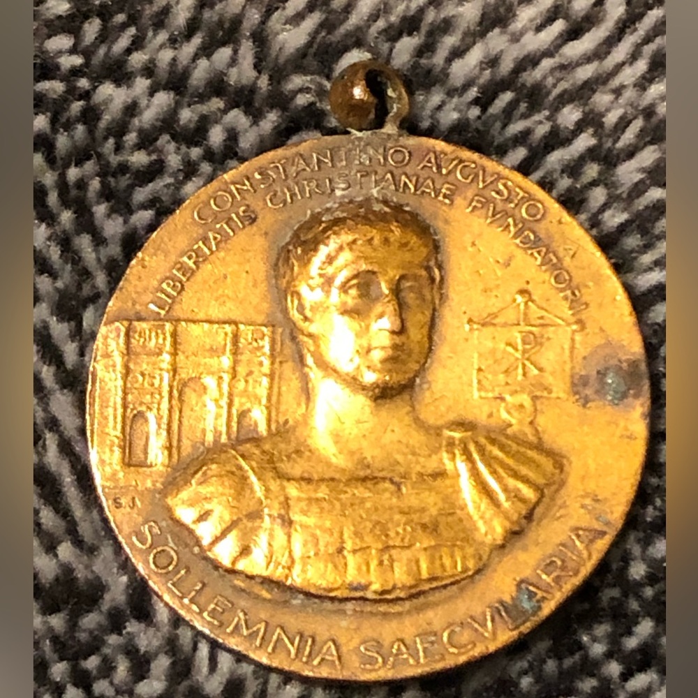 Medal Religious Pius X Bridge Max A.X Constantino Augustus Libertatis pendant